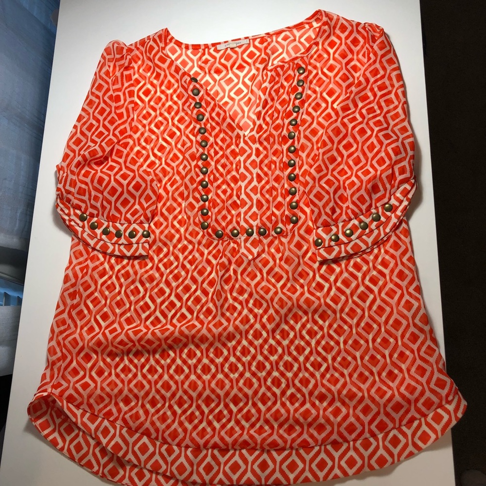 41 Hawthorne top stitchfix orange size large